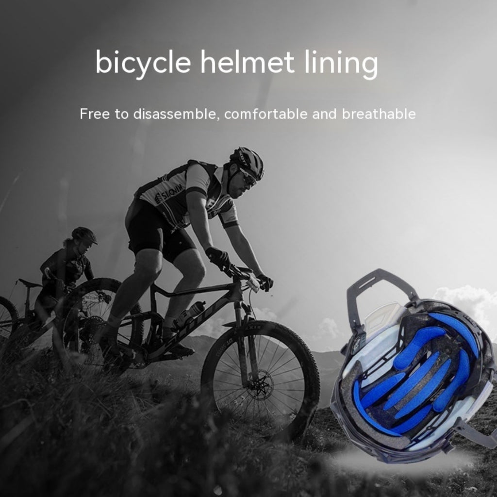 Cyclisme Casque Doublure Universal Breathable Sponge Liner avec Velcro Chin Pad Press Mo