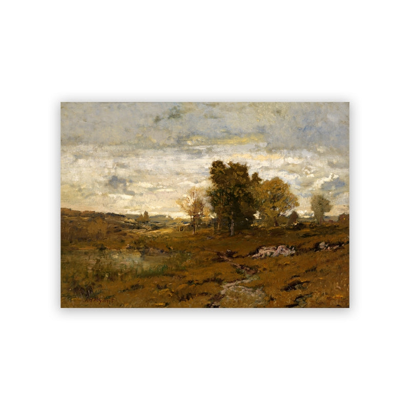 Automne Arbres Paysage Peinture à l'huile Affiche Toile Salon Décoration