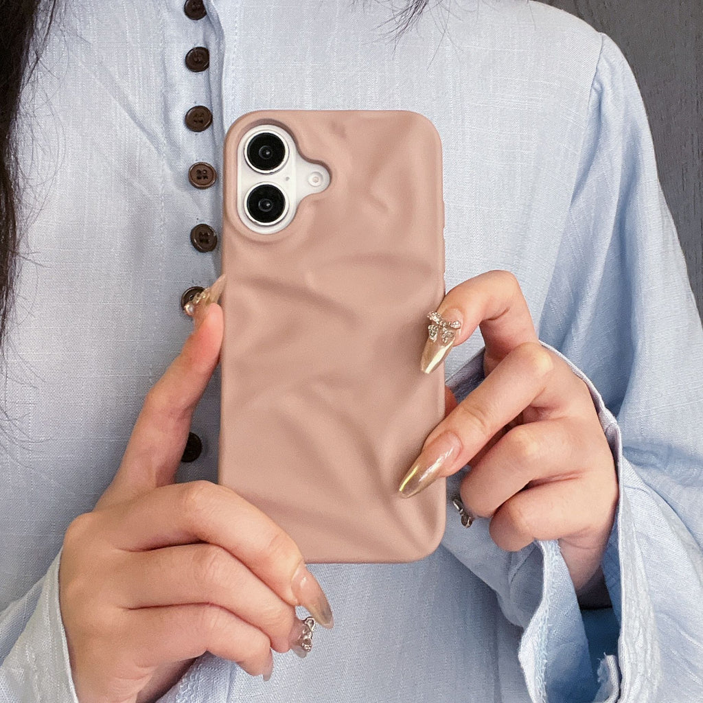 Cas de téléphone à plissé en trois dimensions de haute qualité