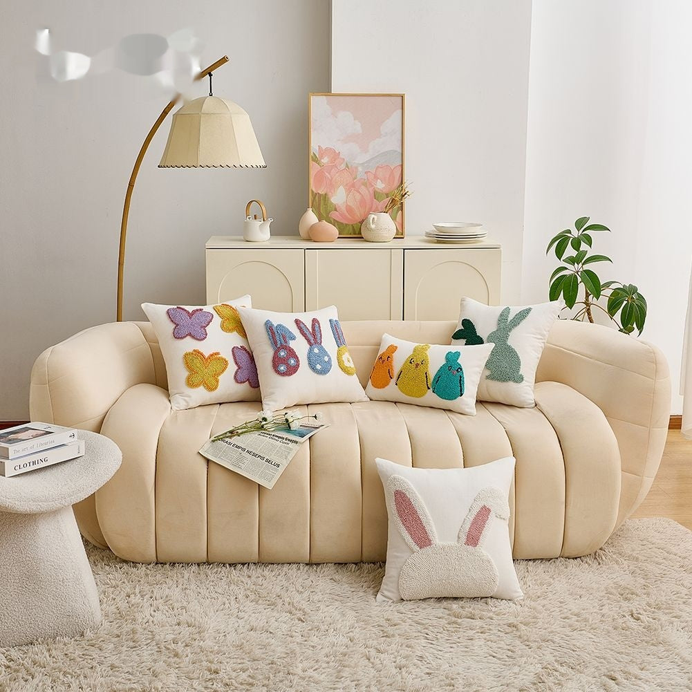 Pillowcase de Pâques avec boucle Terry Broderie