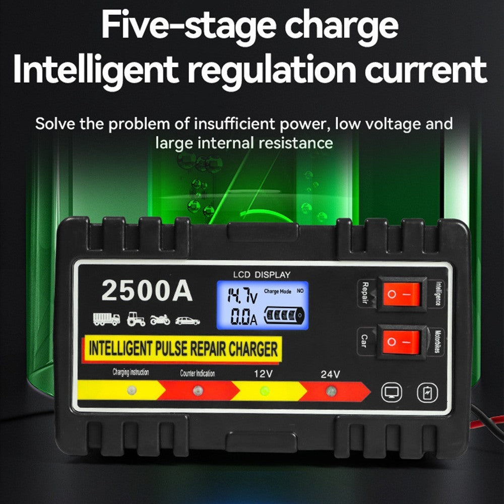 2500A DUTY HEAVY 12 24V CAR BATTERY CHARGER SMART PULSE TRICKLE DE RÉPONSE
