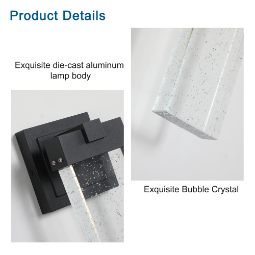 Extérieur étanche LED transparente lumière de mur en cristal prend en charge de nombreux types de paquets d'ampoule-2
