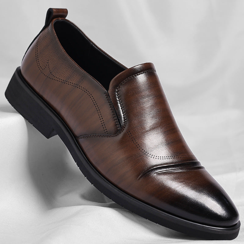Chaussures en cuir vintage pour hommes plus taille