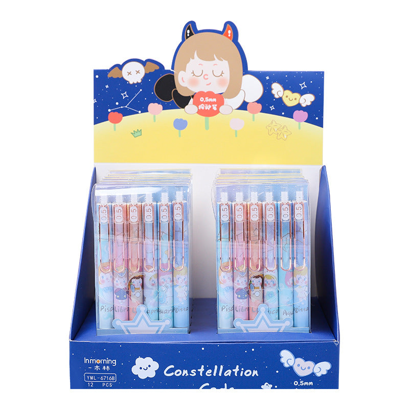 Yimu Lin Constellation secrète de Lisa Gel Pen-2 dessins animés