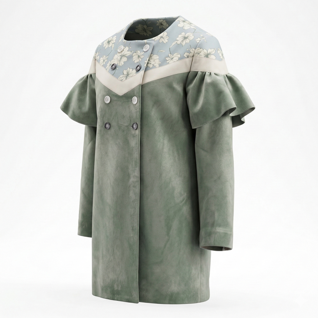Robe de trench vintage filles 3-7Y British Style mélange de laine veste de printemps