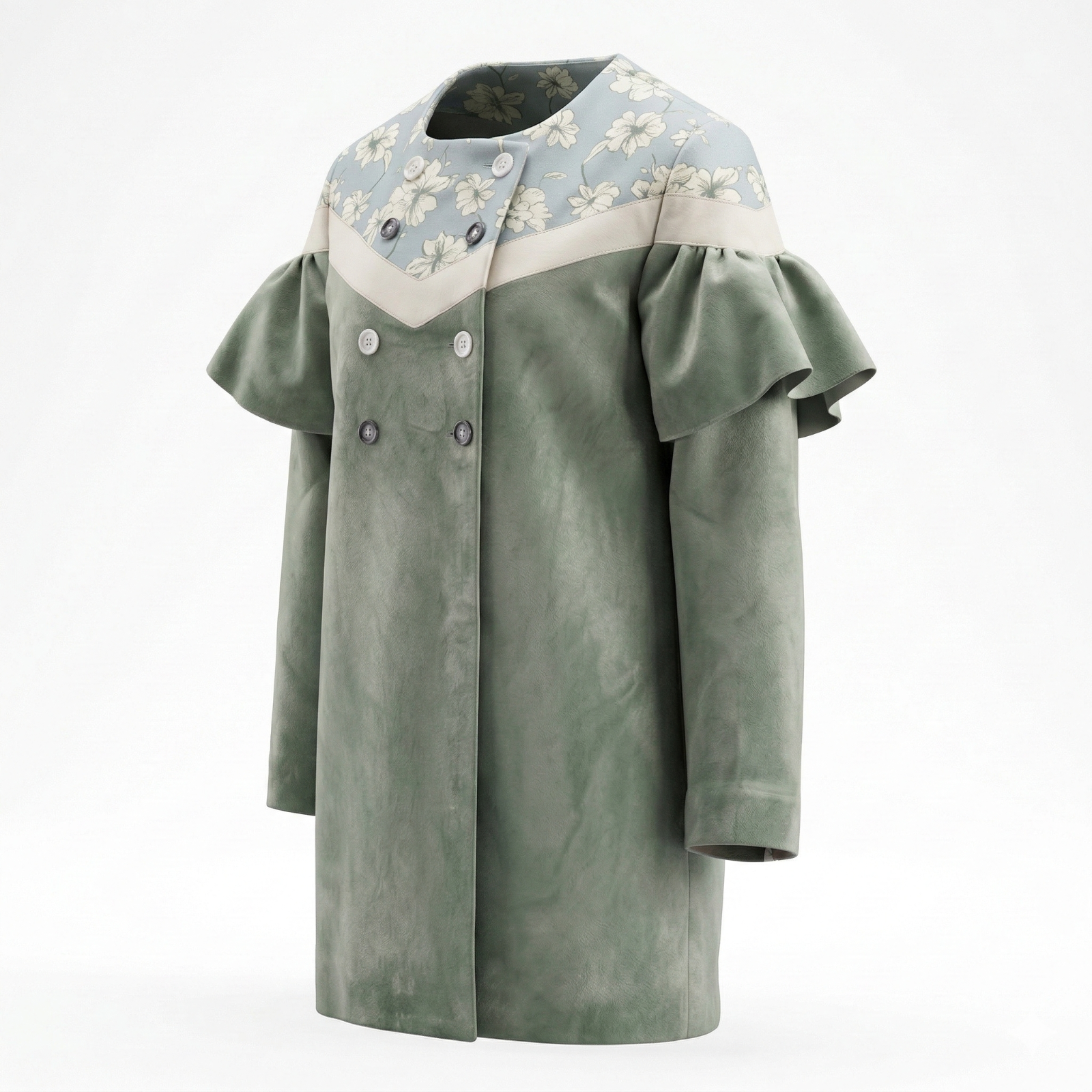 Robe de trench vintage filles 3-7Y British Style mélange de laine veste de printemps