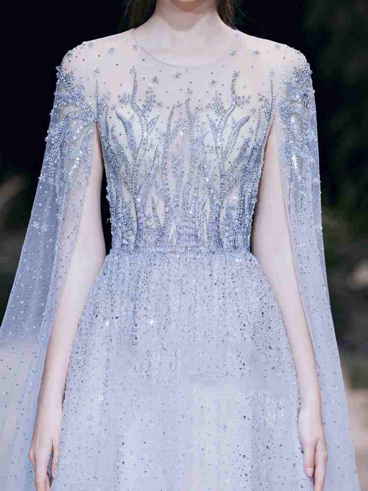 Fiançailles haut de gamme Robe de soirée Niche de luxe légère Banquet de mariage Femme