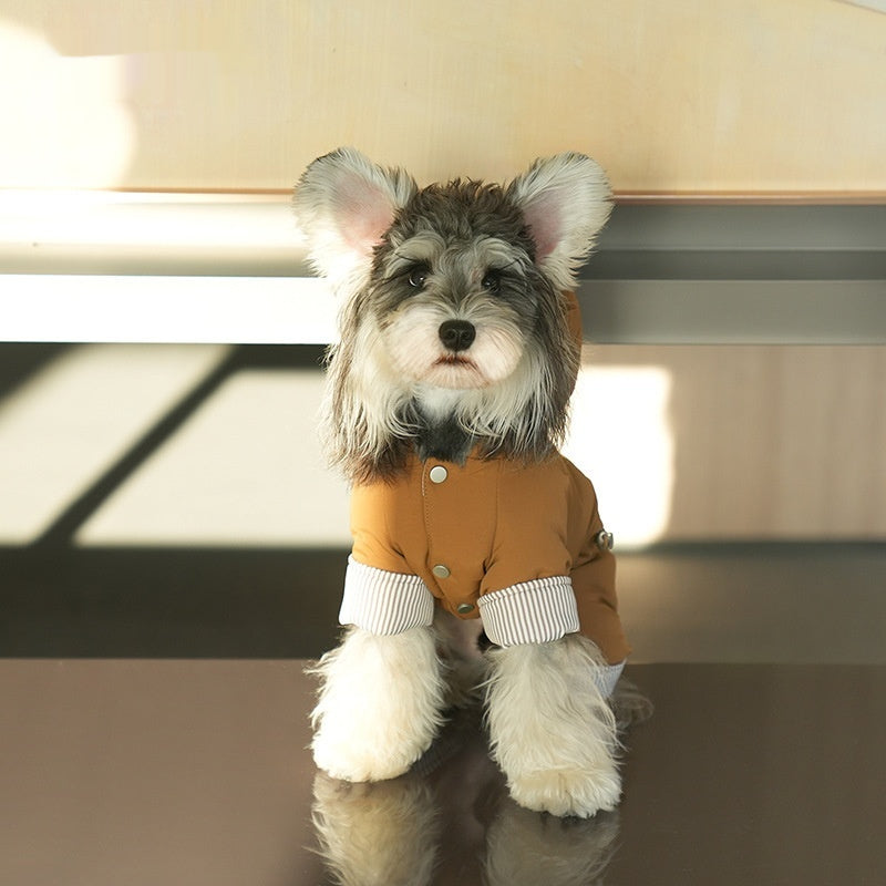 Manteau rembourré en coton pour animaux de compagnie Warm Four-legged Full-coverage with Hood