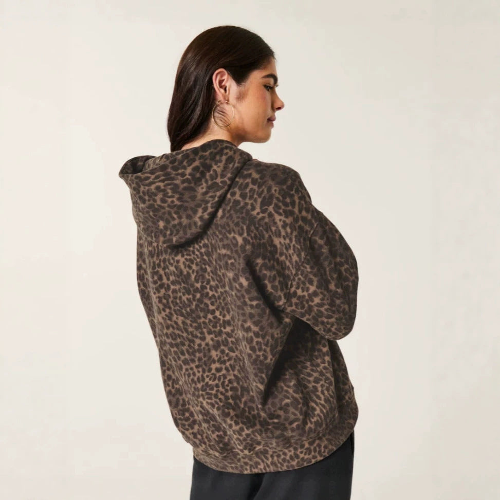 Women's Leopard Print Hoodie