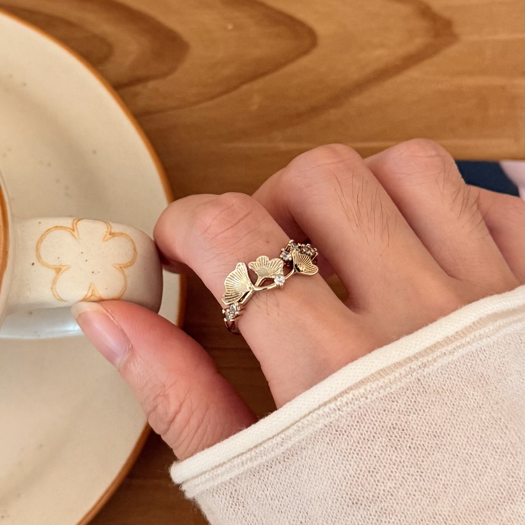 Bague de déclaration de luxe légère de style italien