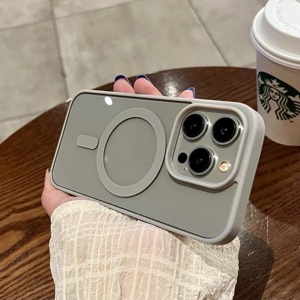 Boîtier de téléphone en silicone magnétique acrylique résistant à la chute