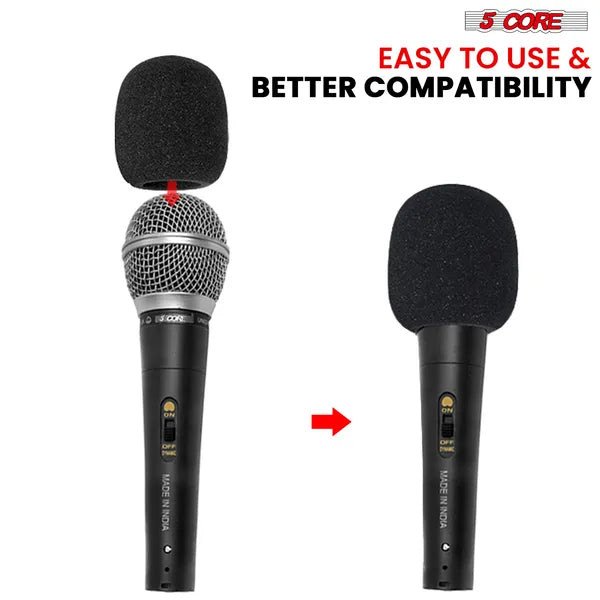 Couverture microphone 5 Core Soft Mam Mic Pare-brise Éponge coupe-vent pour micro portatif