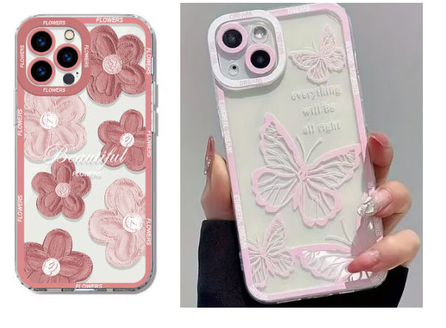 Peinture à l'huile Fleurs Cas de téléphone transparent