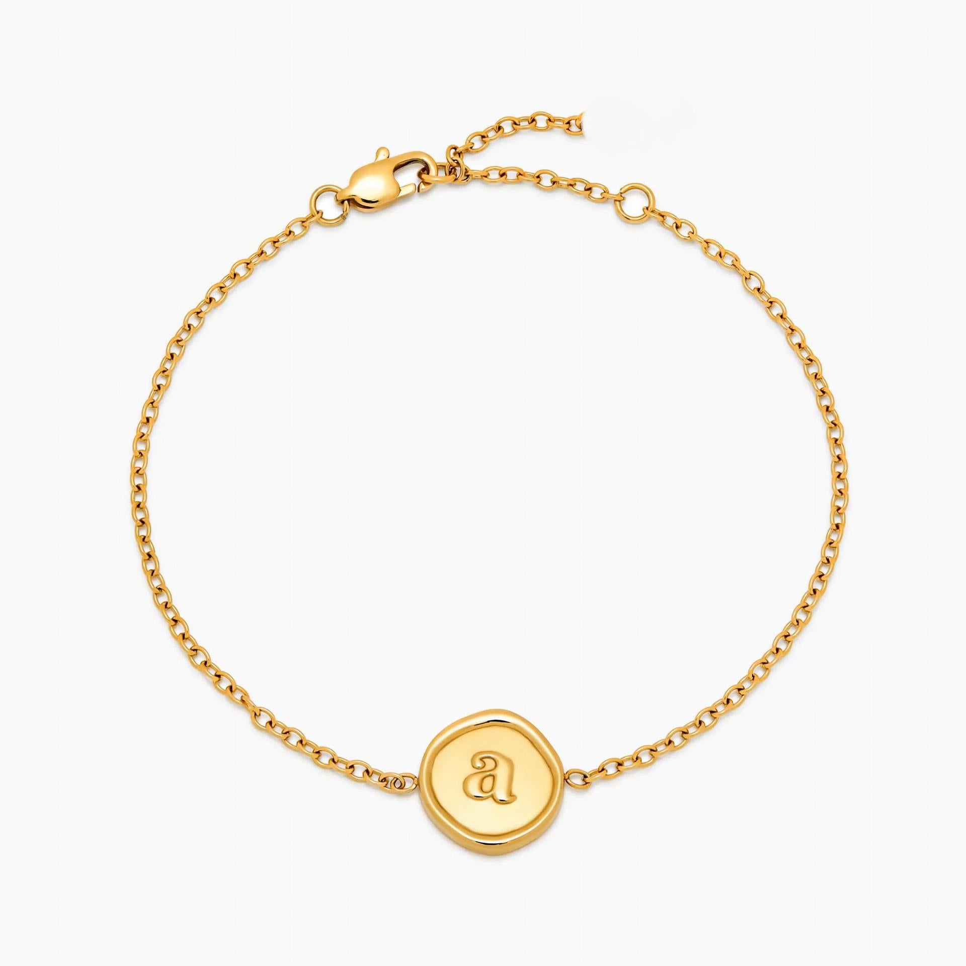 Bracelet de lettre personnalisé de style minimaliste européen et américain