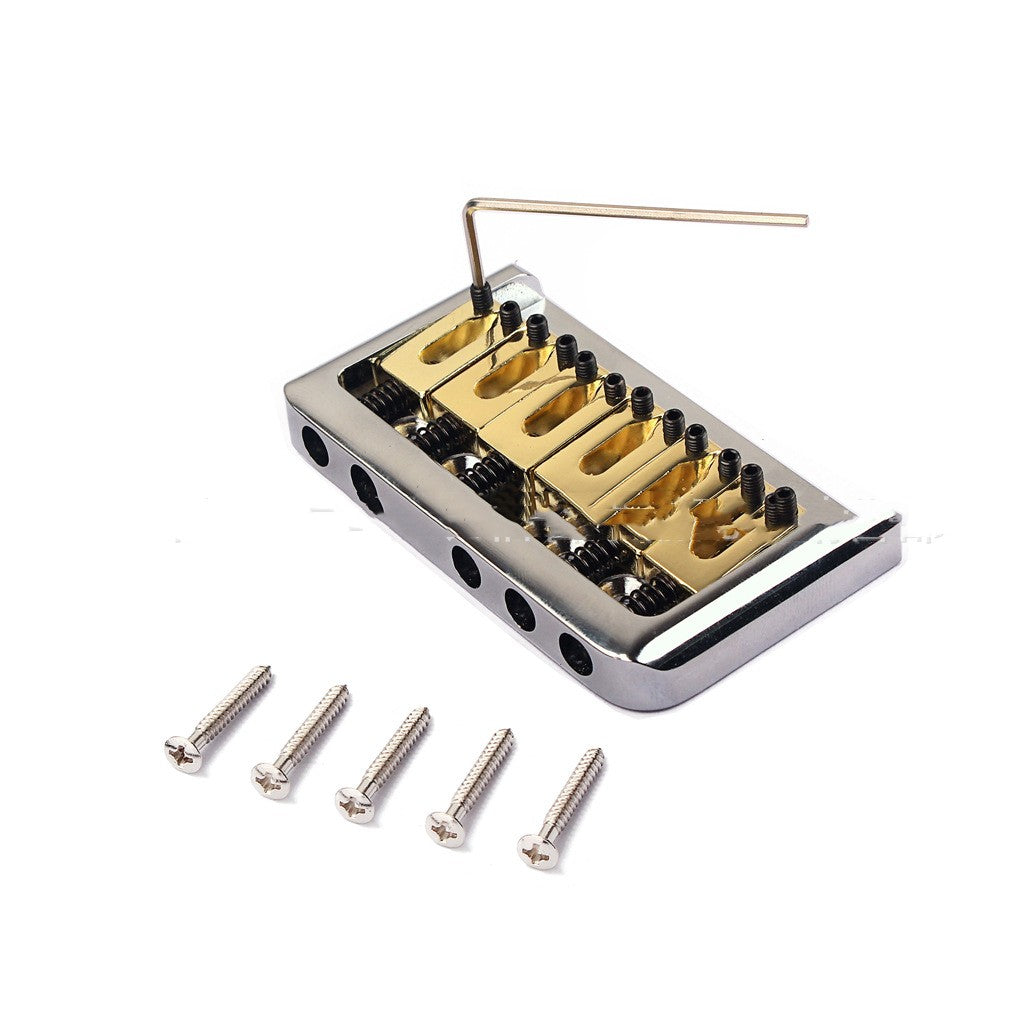 Accessoires d'instrument Guitar Bridge with Silver Six String Brass Saddle