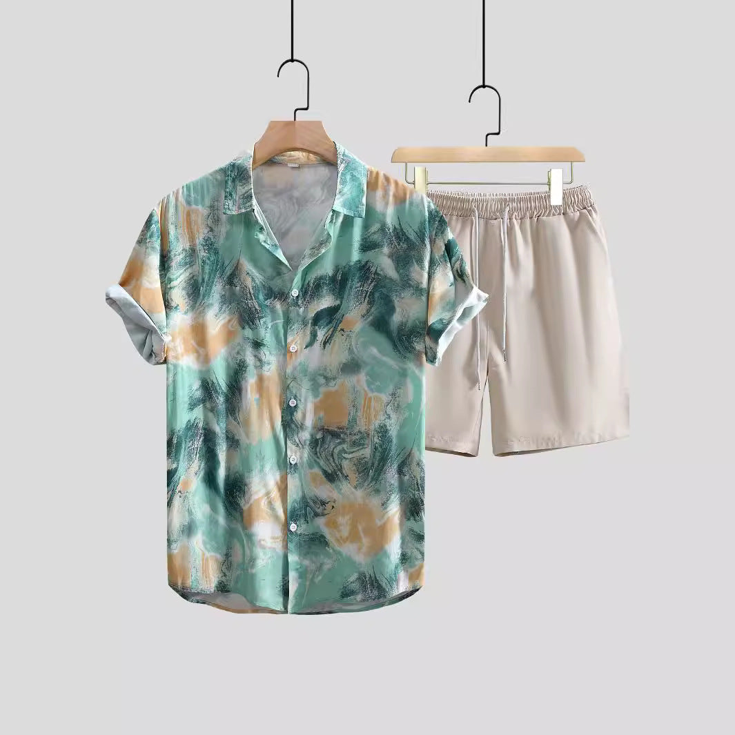 Chemise à manches courtes imprimées pour hommes