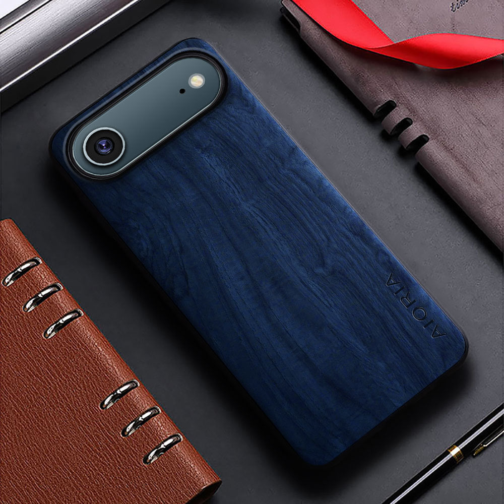 Étui téléphonique à grain de bois, minimaliste
