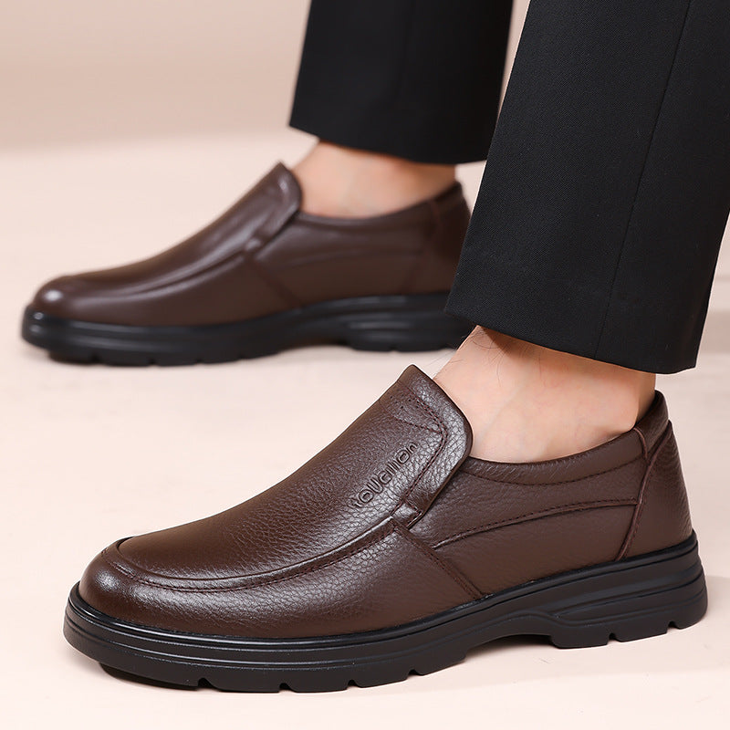 Chaussures Casual d'affaires en cuir véritable pour hommes