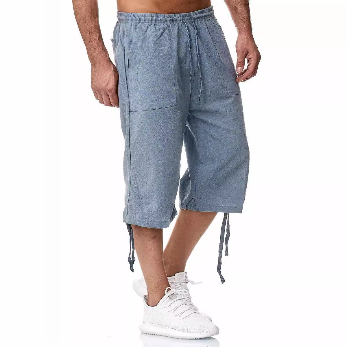 Pantalon de sport casual de coton et de coton d'été Linge de maison croped Casual P