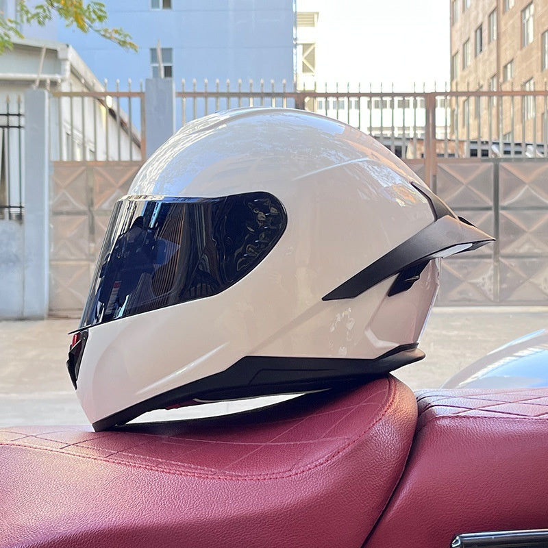 Casque de moto bébé garçon et fille été personnalité gros couple de queue