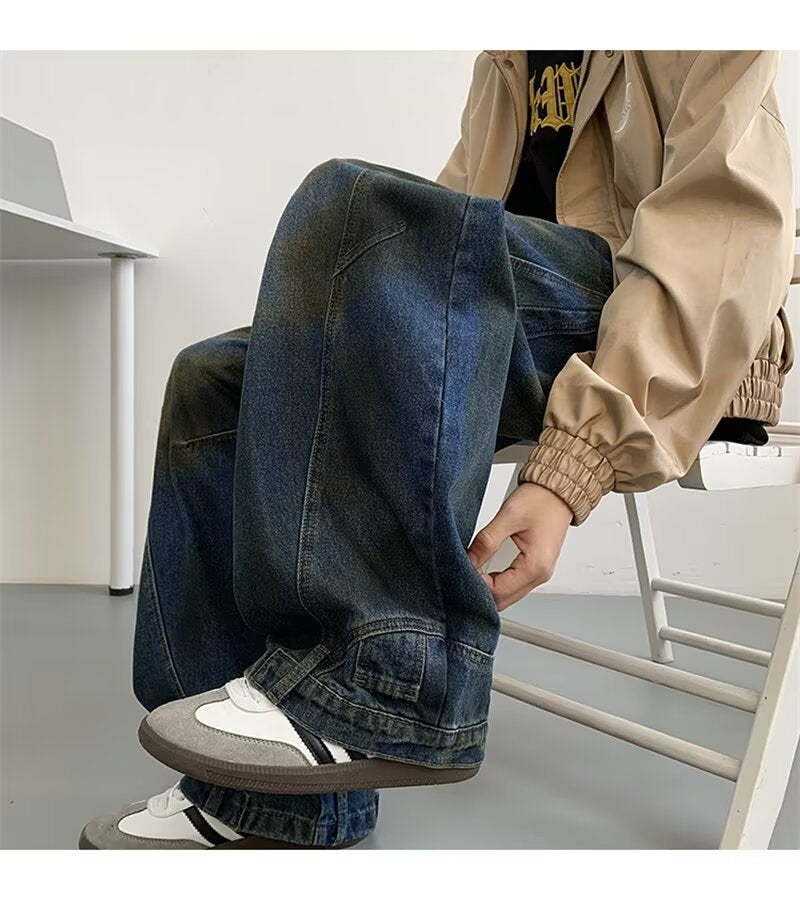 Pantalons de denim haute rue pour hommes Edgy-cool