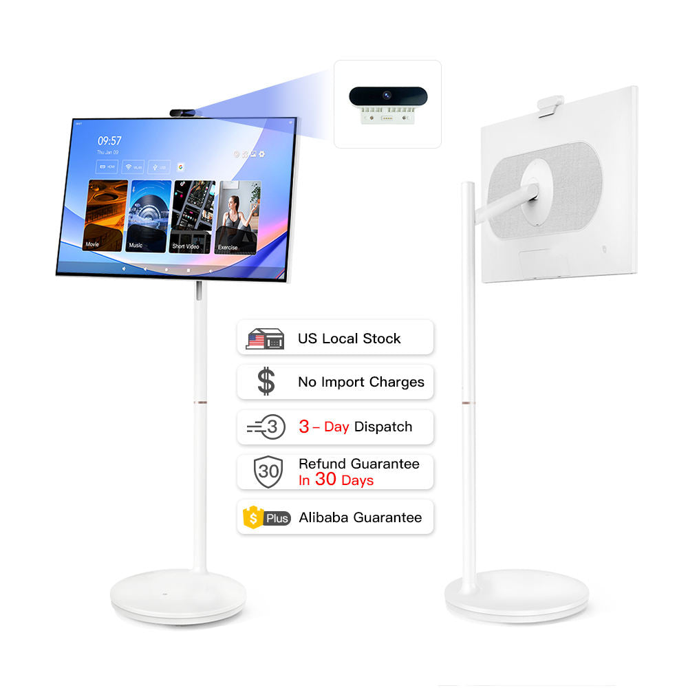 32 pouces 128 Go Smart Portable TV Android OS 1080P 13MP Caméra Télécommande Accueil O
