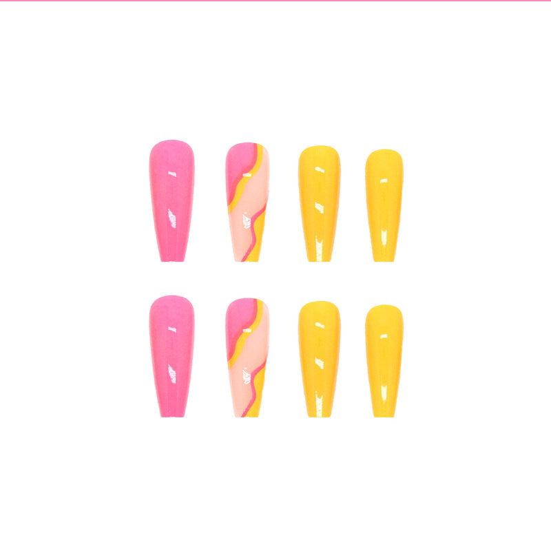 Pointe à ongles Rose jaune Rouge 24 pièces en boîte