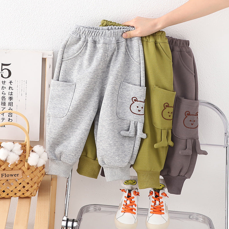 Pantalon de garçons Automne et d'hiver Enfants Velvet Sport
