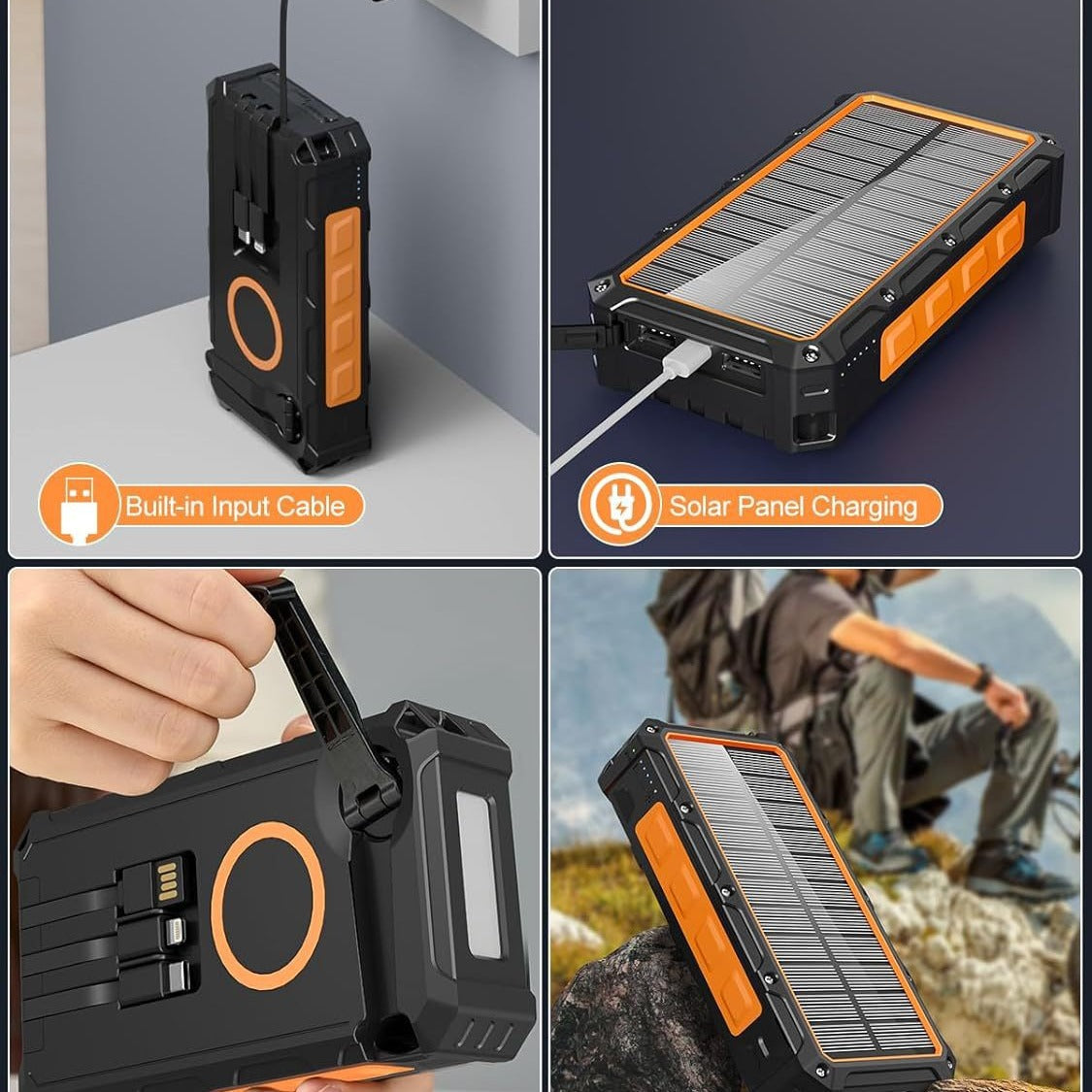 Alimentation de recharge sans fil portable pour la génération de main solaire