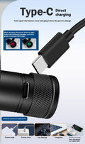 Alliage d'aluminium extérieur Strong Light Super Bright Lithium Batterie Type Long Endurance Recha