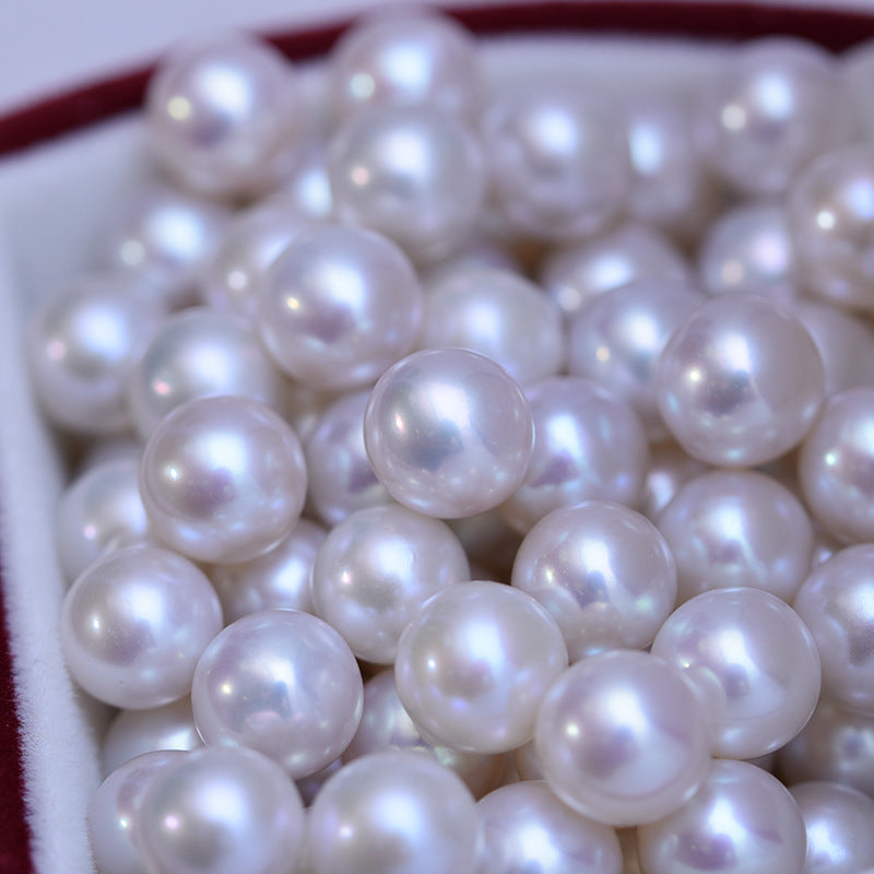 White Perfect Circle Strong Light Fine Micro Flaw Perle Bare Pearl presque impeccable