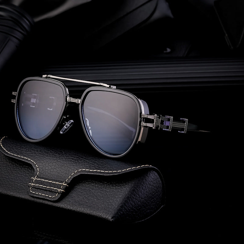 Lunettes de soleil européennes et américaines de style punk haut de gamme pour hommes