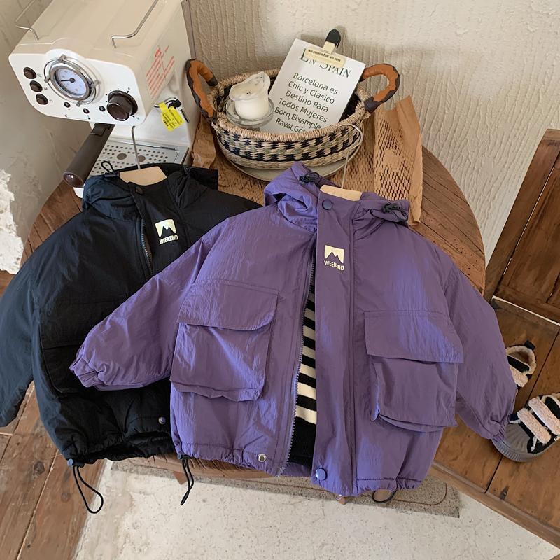 Garçons Mode Personnalité Hoodie Coat rembourré