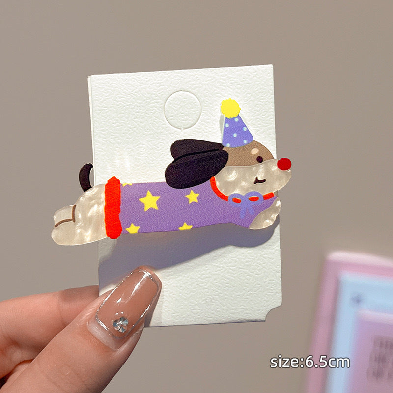Coiffure de caricature Pin mignon côté chiot enfants Headwear