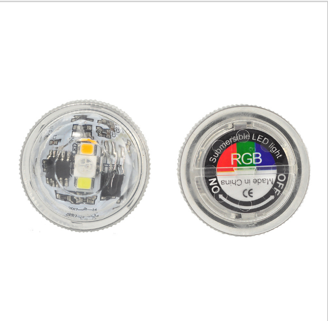 Télécommande lumière plongée 3CM diamant torsion couleur rouge vert bleu blanc chaud blanc w