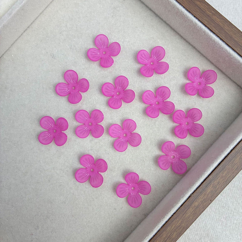 Matte 4-Petal Acrylique Bases de Blossom Translucide