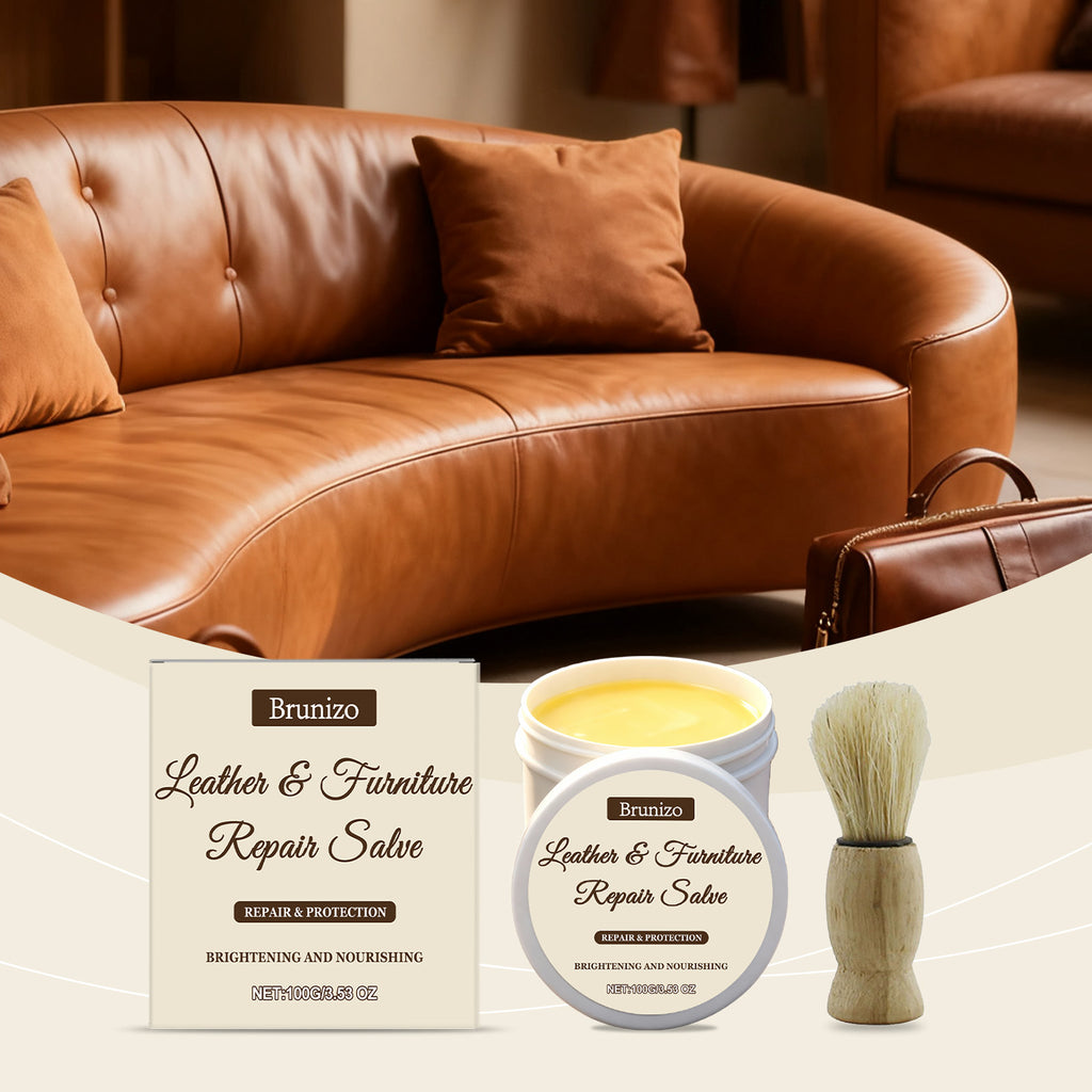 Crème de soins en cuir 1 00g-1 Brush-1box