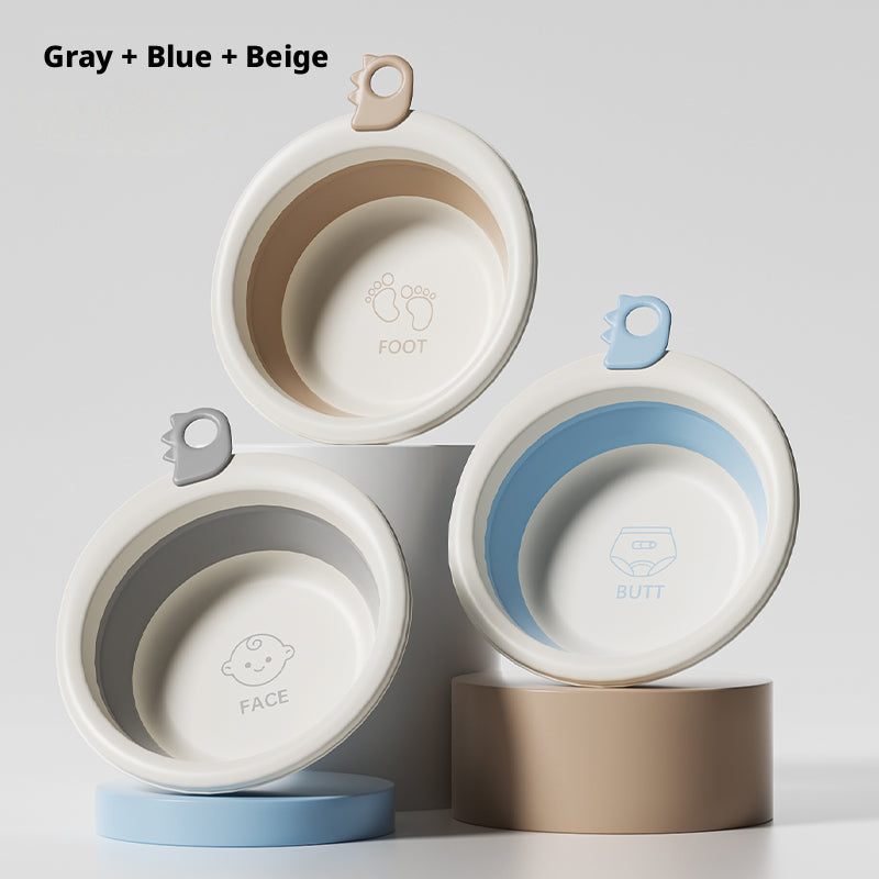 Lavabo pliant-Beige-pp+tpe-1 pièce