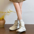 Bottes de slouch à rides vintage pour femmes