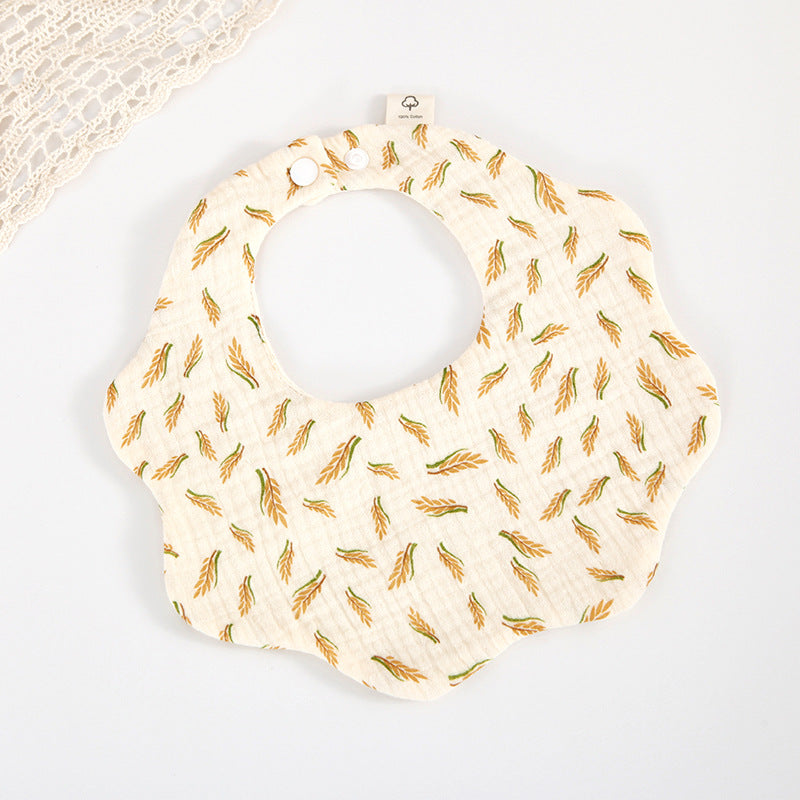 Bébé 6 couches coton Gauze Petal Bib