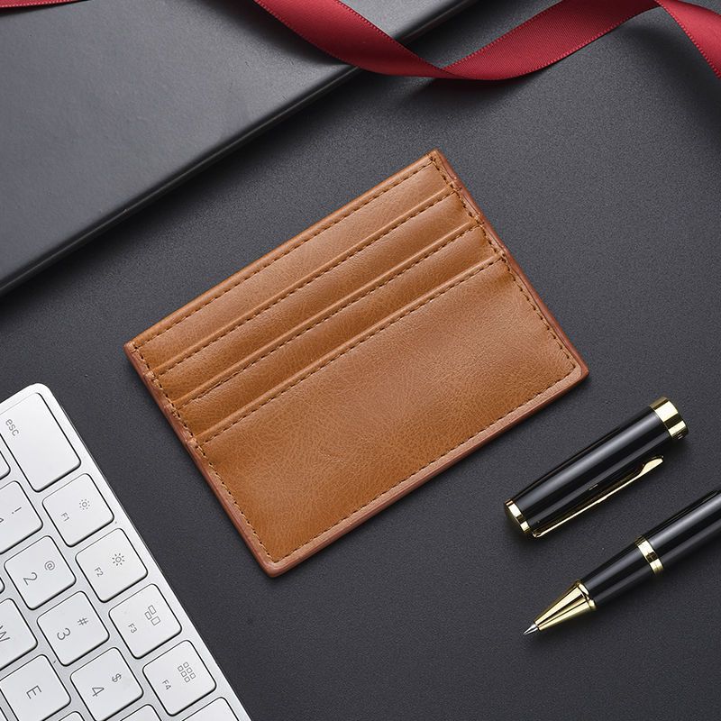 Porte-cartes en cuir ultra mince