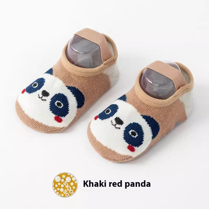 Chaussettes de coton antidérapantes imprimées mignons pour nourrissons et jeunes enfants