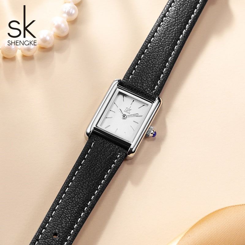 Montre Retro Minority Montre Mode Imperméable Quartz Montre Haute Sens Petite montre carrée