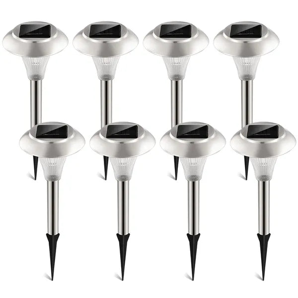8Packs Solar Garden Lights Outdoor IP44 Waterproof Solar Pathway Lights Couleur changeant Lan