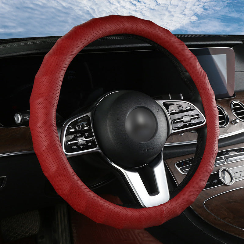 Poignées de poignée en cuir Couverture de volant de voiture