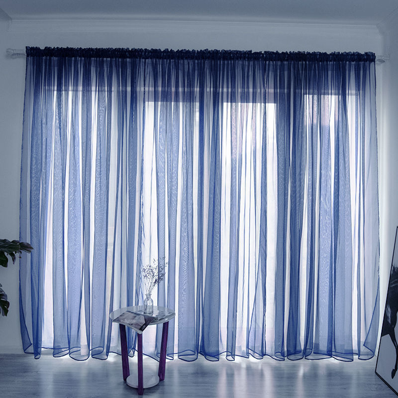 Simple et moderne Balcon Couleur Solide Rideau de Gauze