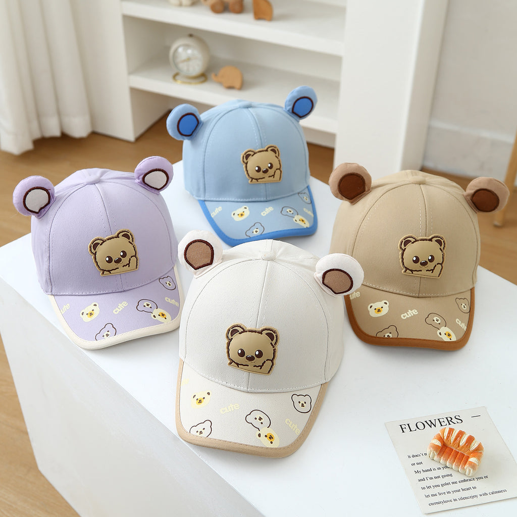 Mignon Oreilles d'ours en trois dimensions Caricature Imprimer Casquette de baseball pour enfants