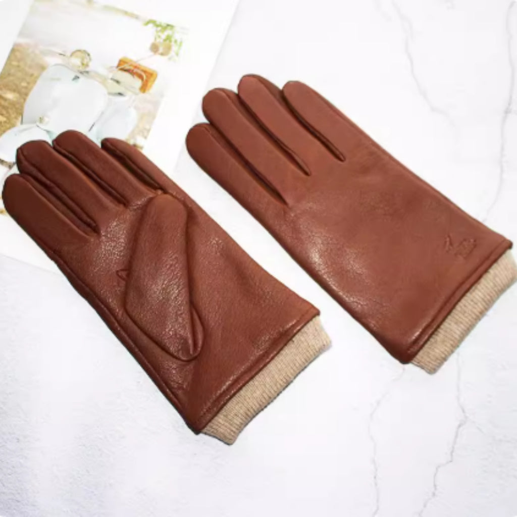 Gants en cuir véritable pour hommes