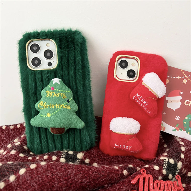 Étui de téléphone thermique en peluche