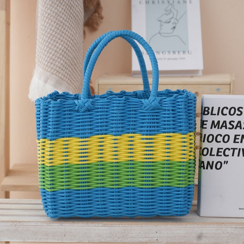 Panier de rangement en plastique portatif